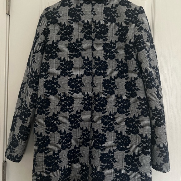 Halogen Ruffle Jacquard Coat - Picture 2 of 7